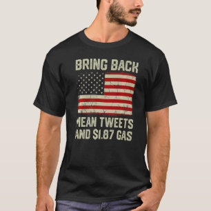 Camiseta Vintage American Flag Traga De Volta Tweets Médios
