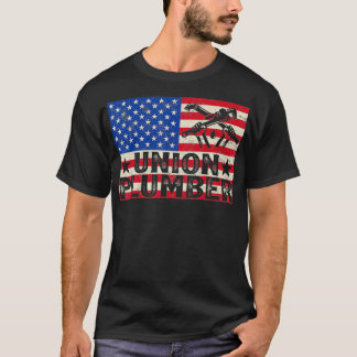 Camiseta Vintage American Flag Union Plumber
