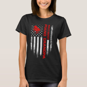 Camiseta Vintage American Flag World S Okayest Piano Grandp