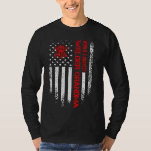 Camiseta Vintage American Flag World S Okayest Welder Grand