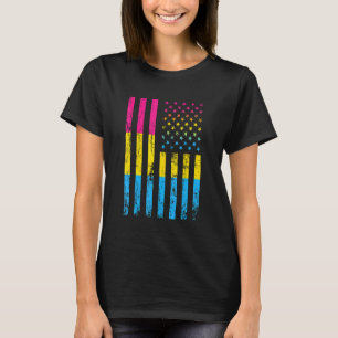 Camiseta Vintage American O Orgulho De Bandeira Pansexual L