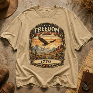 Camiseta Vintage Americana Parque Nacional Freedom