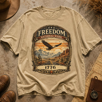 Camiseta Vintage Americana Parque Nacional Freedom
