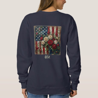 Camiseta Vintage Americana Rosa e Bandeira