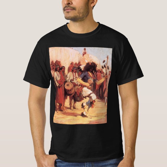 Camiseta Vintage Americanos nativos Buffalo Dancer de Cassi (Frente)