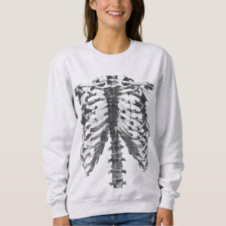 Camiseta Vintage Anatomical Rib Cage Sketch Design