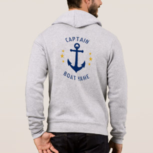 Camiseta Vintage Anchor Capitão Boat Nome Dourado Stars Ci
