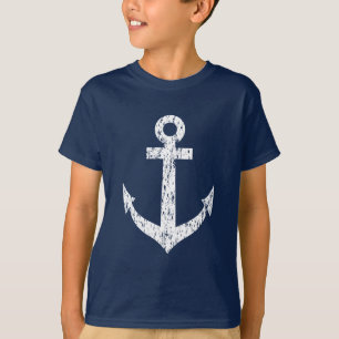 Camiseta vintage âncora de barco náutico para cria