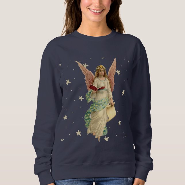 Camiseta Vintage Angel com estrelas (Frente)