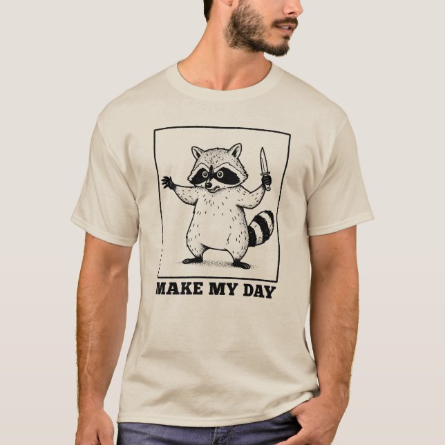 Camiseta Vintage Angry Raccoon (Frente)