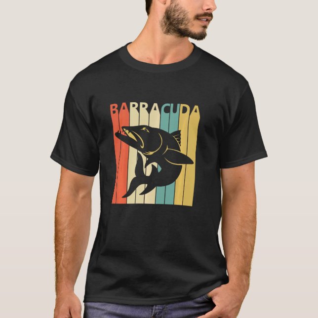 Camiseta Vintage Animal Barracuda Impressão (Frente)