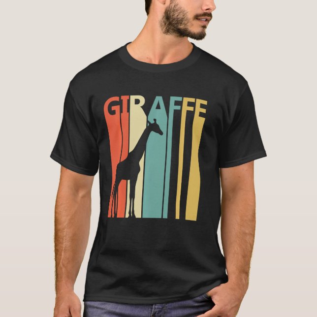 Camiseta Vintage Animal Giraffe Impressão (Frente)