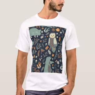 Camiseta Vintage Animal Vintage Textura Sensível Floral