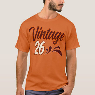 Camiseta Vintage Aniversário De 26 Anos