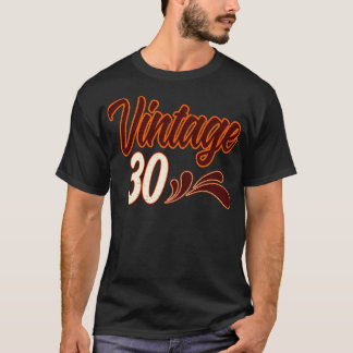 Camiseta Vintage Aniversário De 30 Anos