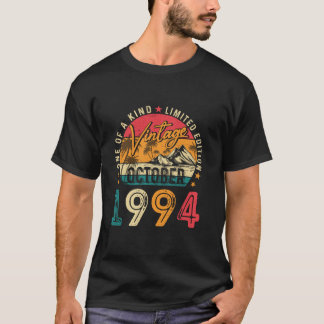 Camiseta Vintage aniversário de 30 anos Vintage outubro de 