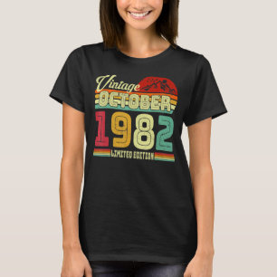 Camiseta Vintage aniversário de 40 anos Incrível Desde Outu