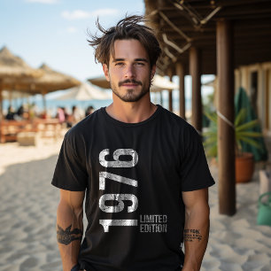 Camiseta Vintage Ano de Nascimento 1976 Lenda Retro Desde 1