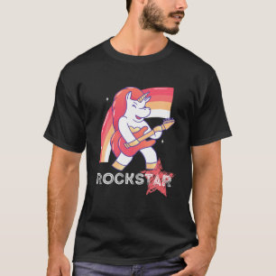 Camiseta Vintage Anos 80 Rockstar Unicorn Classic Rock Guit