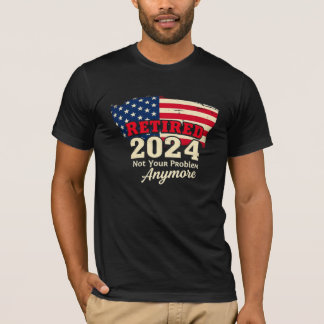 Camiseta Vintage aposentado 2024 Não é mais meu problema am