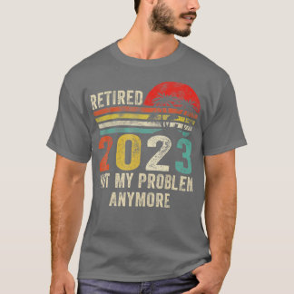 Camiseta Vintage Aposentou 2023 Eu Trabalhei Toda A Minha V