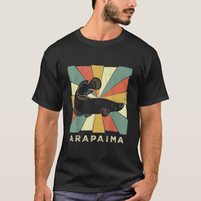 Camiseta Vintage Arapaima Fish Lover Estilo Retro (Frente)
