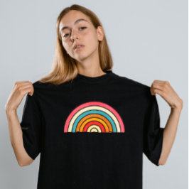 Camiseta vintage arco-íris