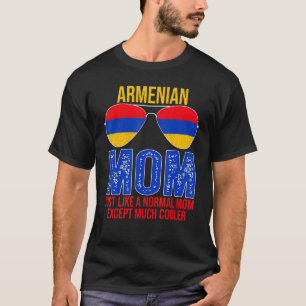 Camiseta Vintage Armenian Mãe Armênia Flag Sunglass Mothe