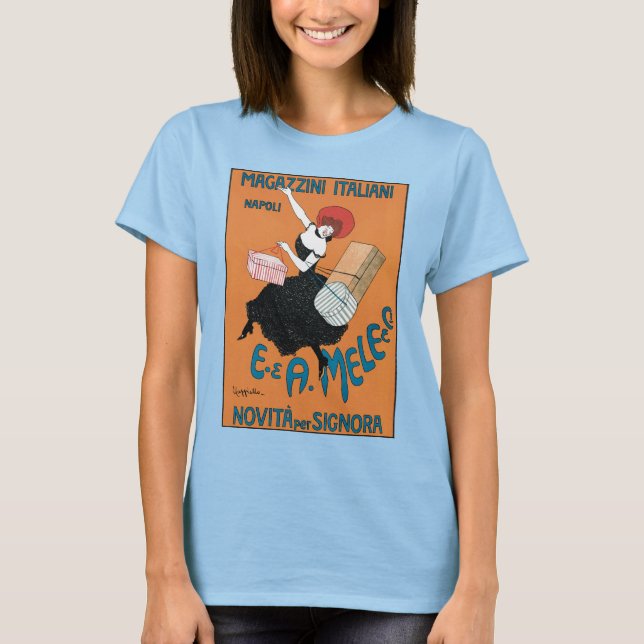 Camiseta Vintage Art Nouveau, italiano Women Fashion (Frente)