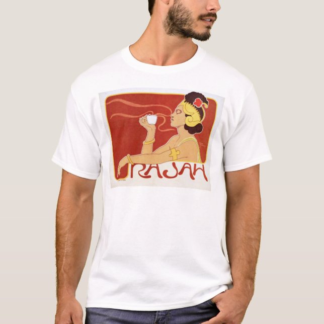 Camiseta Vintage Art Nouveau Rajah Café Anúncio (Frente)