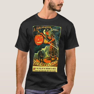 Camiseta Vintage Art Retro Halloween Witch
