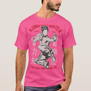 Camiseta Vintage Artes Marciais Chinesas Kung Fu Lutando