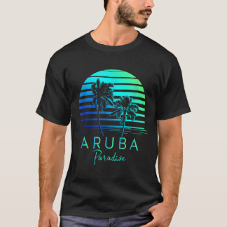 Camiseta Vintage Aruba Beach Tropical Vibes Vacage Souven