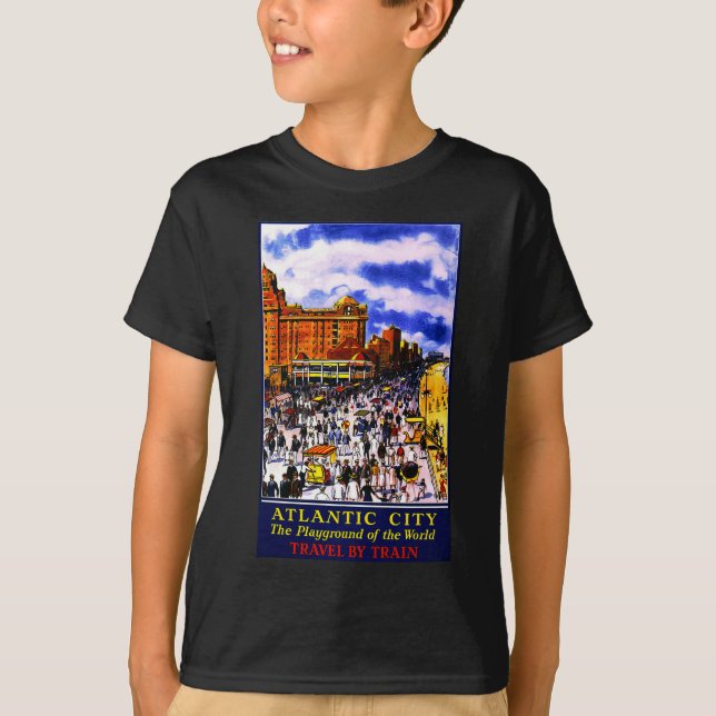 Camiseta Vintage Atlantic City Train Viagem (Frente)