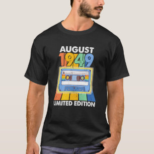 Camiseta Vintage August 1949 72nd Birthday Funny Retro Cass