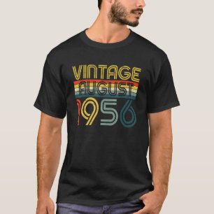 Camiseta Vintage August 1956 66th Aniversário 66 Anos