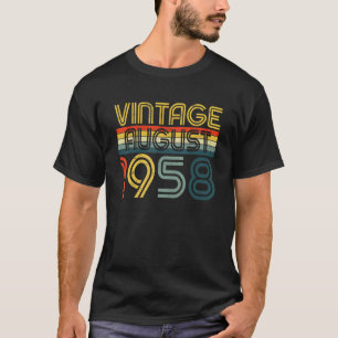 Camiseta Vintage August 1958 64th Aniversário 64 Anos