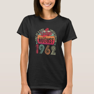 Camiseta Vintage August 1962 60th Aniversário 60 Anos