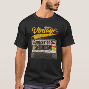 Camiseta Vintage August 1994 27 Aniversário 27 anos