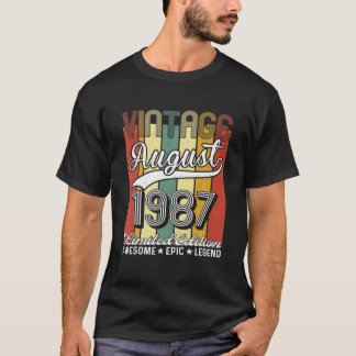 Camiseta Vintage August 1999 22Nd Birthday Limited Edition