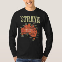 Vintage Aussie Day Straya Austrália Mapa do G Day 