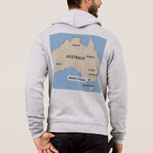Camiseta Vintage Austrália Map Hoodie Retro Australian Ba
