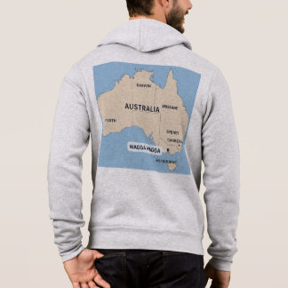 Camiseta Vintage Austrália Map Hoodie | Retro Australian Ba