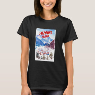 Camiseta Vintage Austria Montanhas de Neve Salzburg Viagem