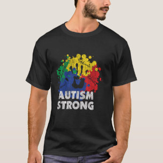 Camiseta Vintage Autism Orgulha Fortes Crianças Autistas Ga