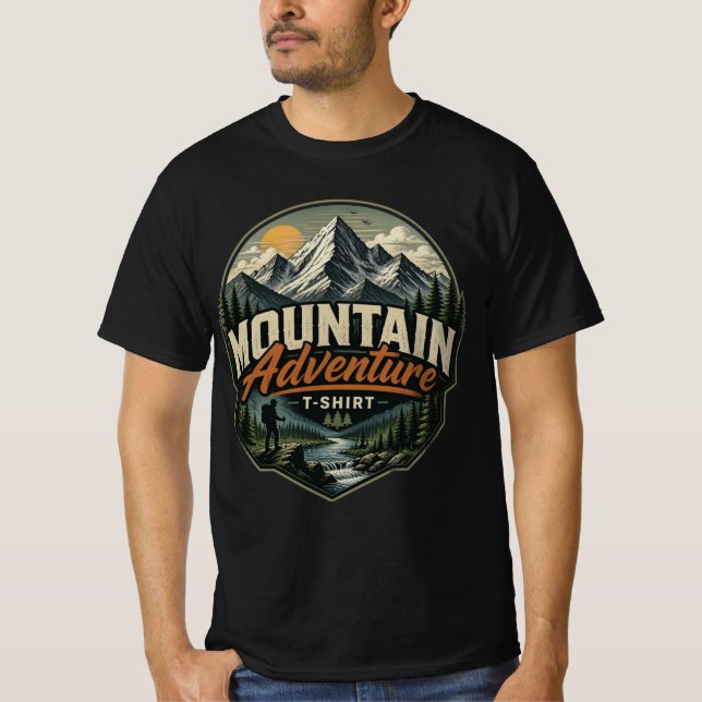 Camiseta Vintage Aventureiro de Montanha (Frente)