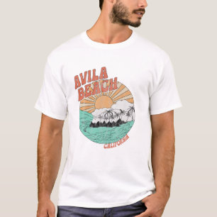 Camiseta Vintage Avila Beach California Palm Trees CA Retro