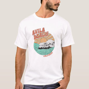 Camiseta Vintage Avila Beach California Palm Trees CA Retro