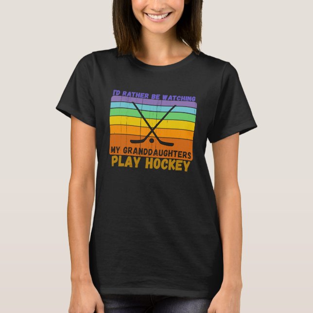 Camiseta Vintage Avós assistem netas tocam hoc (Frente)