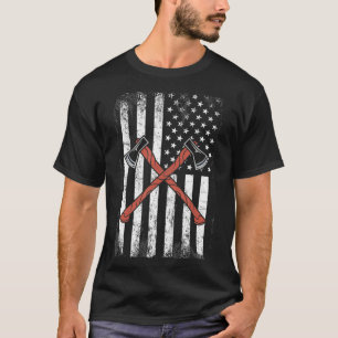 Camiseta Vintage Ax Jogando Bandeira Americana Perturbada